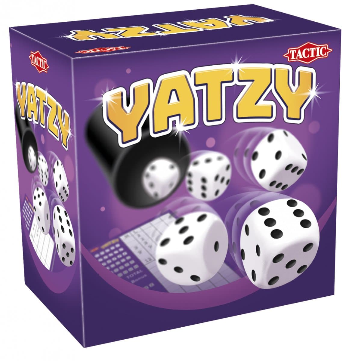 Tactic Yatzy Dice Game with Dice Cup box view