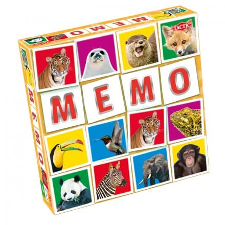 Tactic Memo Wild Animals Board Game box view