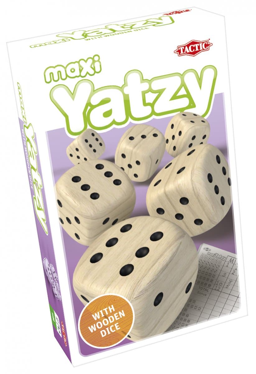 Tactic Maxi Yatzy with Wooden Dice Dice Game box view