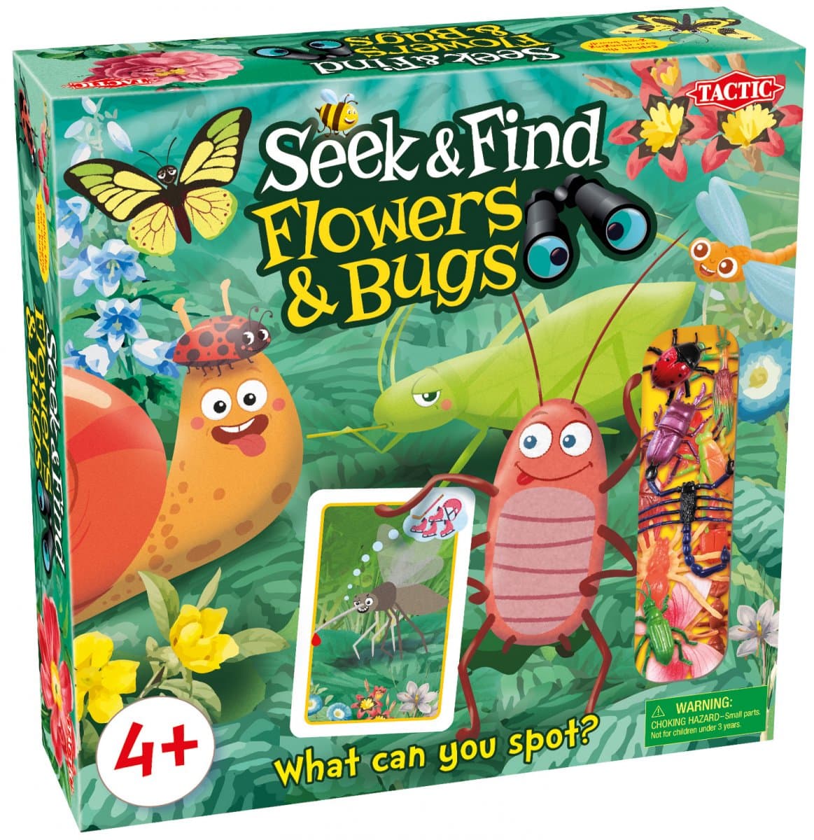 Tactic Seek and Find Flowers and Bugs Board Game box view