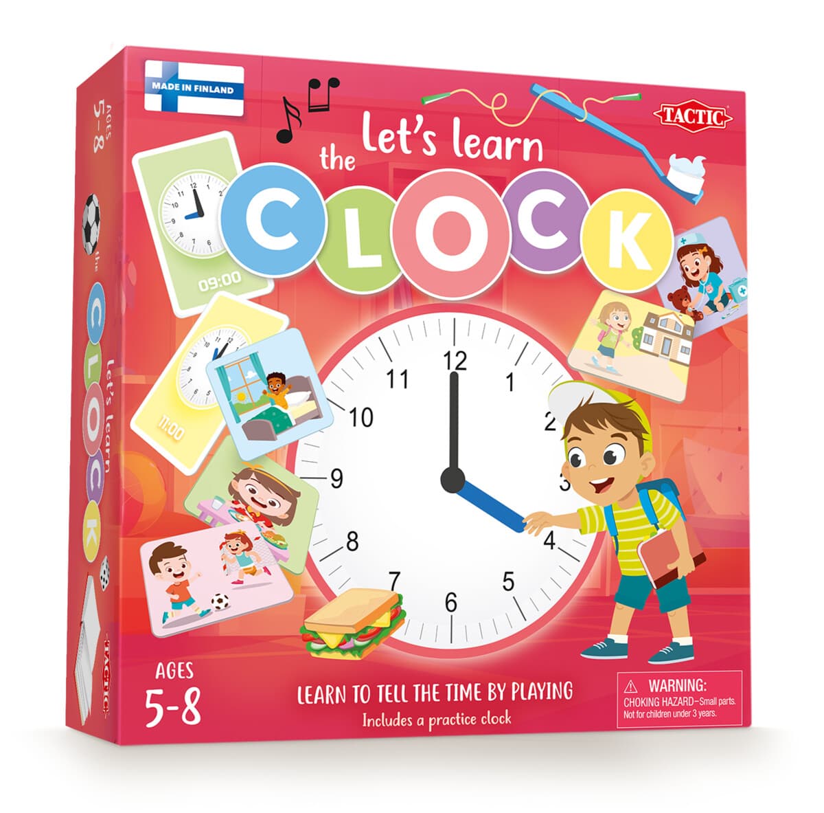 Tactic Let´s Learn the Clock Board Game box view