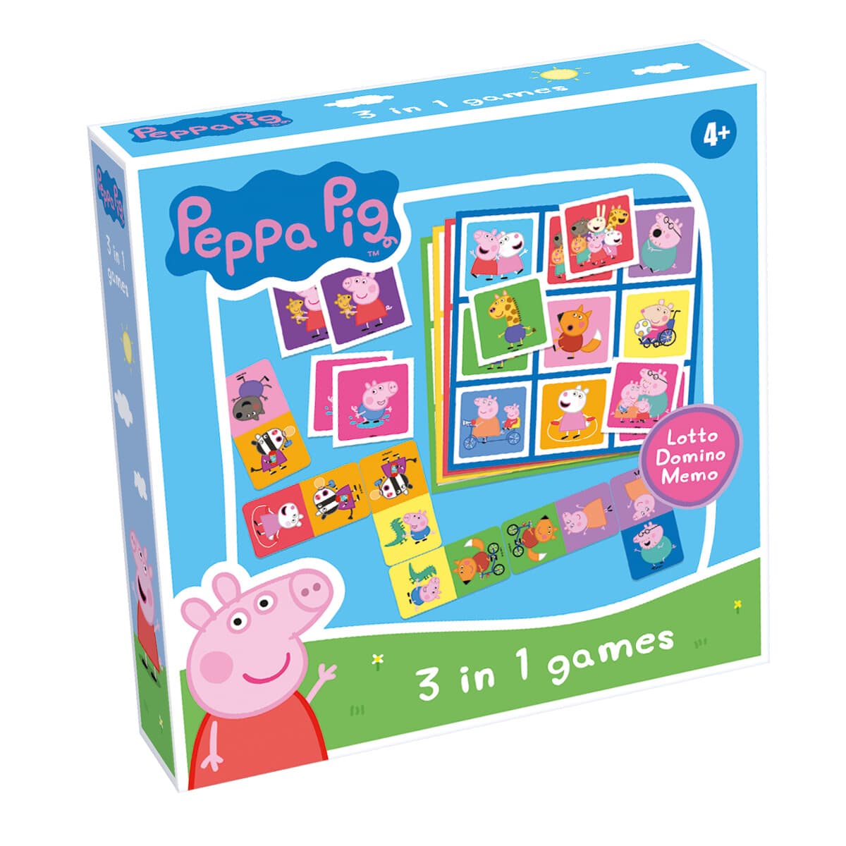Tactic Peppa Pig 3 in 1 Lotto,domino,memo box view
