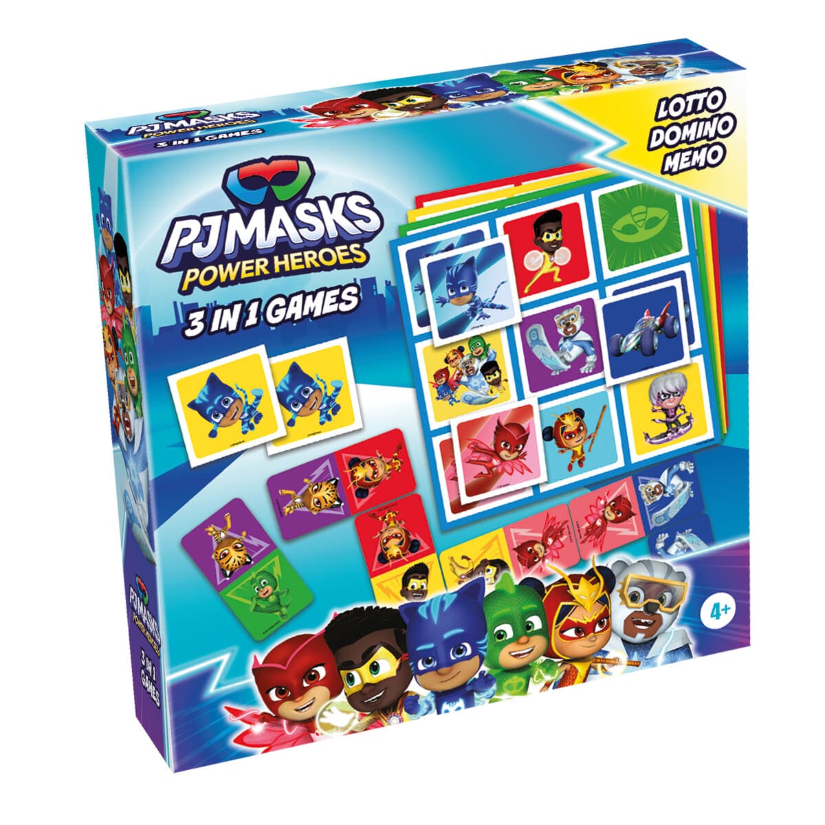 Tactic Pj Mask 3 in 1 Lotto,domino,memo box view