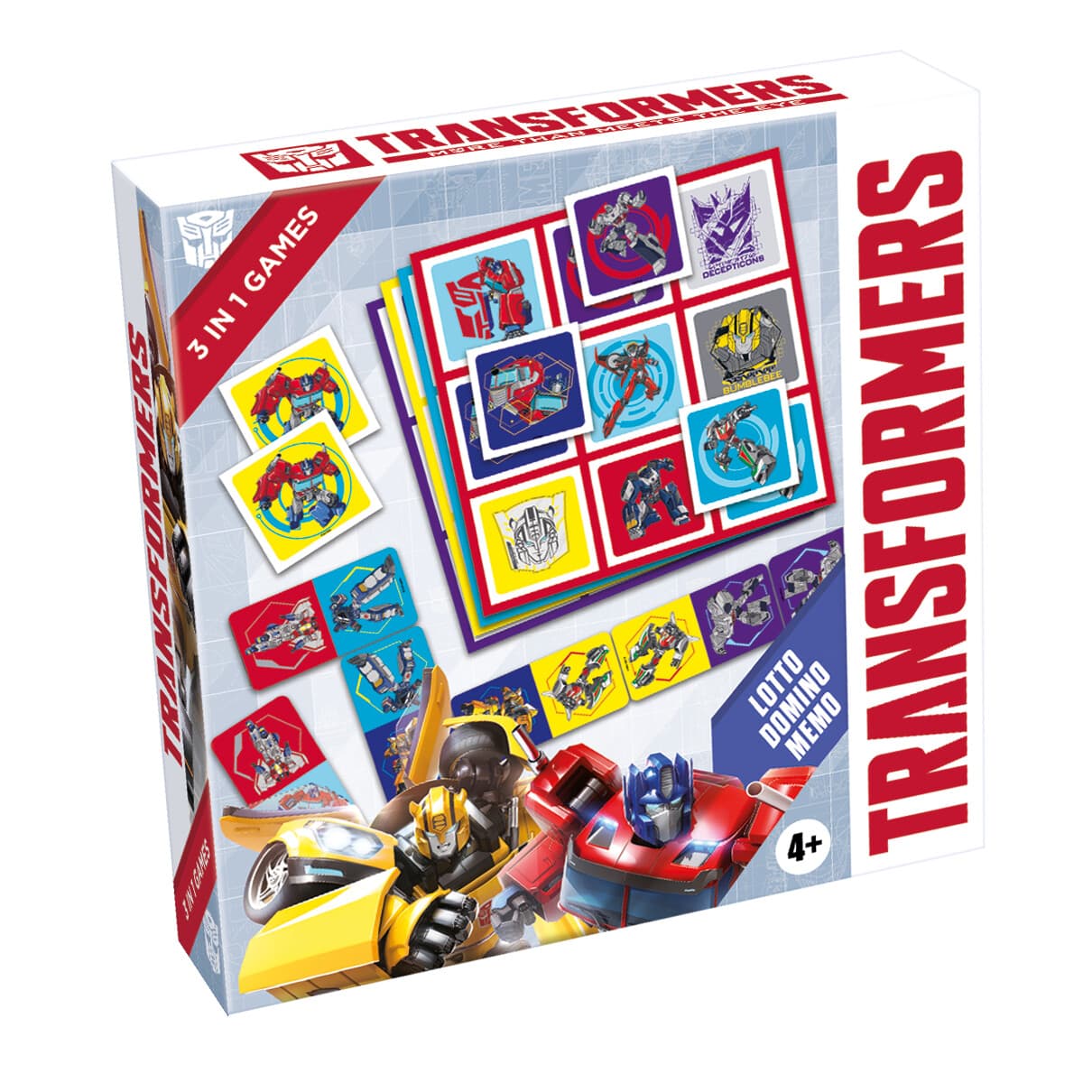 Tactic Transformers 3 in 1 Lotto,domino,memo box view