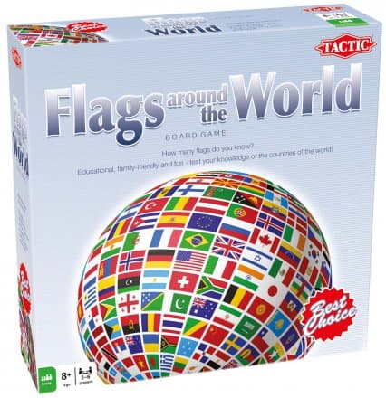 Tactic Flags Around the World Board Game box view